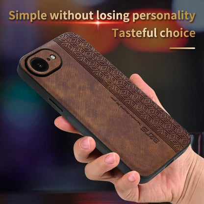 For iPhone 16e AZNS 3D Embossed Skin Feel Phone Case(Black) - iPhone 16e Cases by AZNS | Online Shopping UK | buy2fix