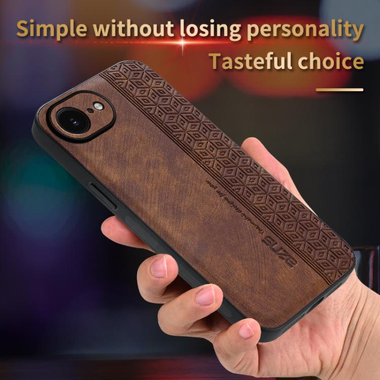For iPhone 16e AZNS 3D Embossed Skin Feel Phone Case(Dark Green) - iPhone 16e Cases by AZNS | Online Shopping UK | buy2fix