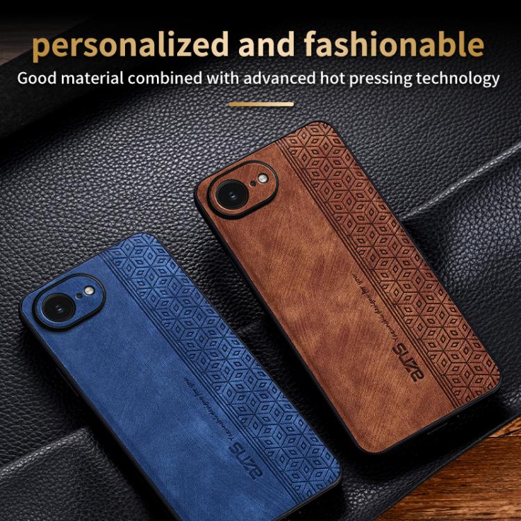 For iPhone 16e AZNS 3D Embossed Skin Feel Phone Case(Sapphire Blue) - iPhone 16e Cases by AZNS | Online Shopping UK | buy2fix
