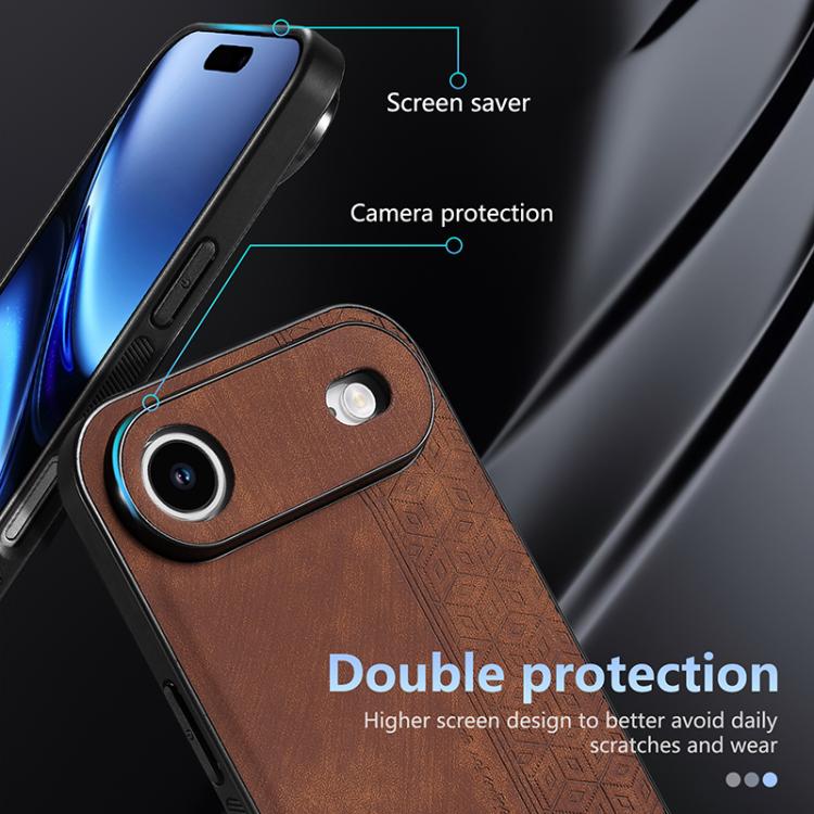 For iPhone Air AZNS 3D Embossed Skin Feel Phone Case(Black) - iPhone Air Cases by AZNS | Online Shopping UK | buy2fix