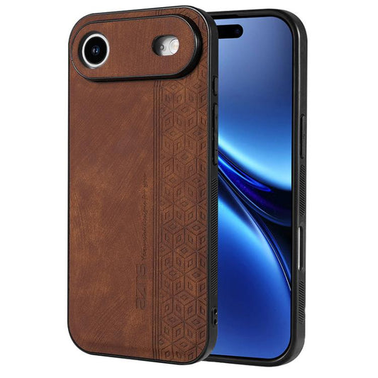 For iPhone Air AZNS 3D Embossed Skin Feel Phone Case(Brown) - iPhone Air Cases by AZNS | Online Shopping UK | buy2fix