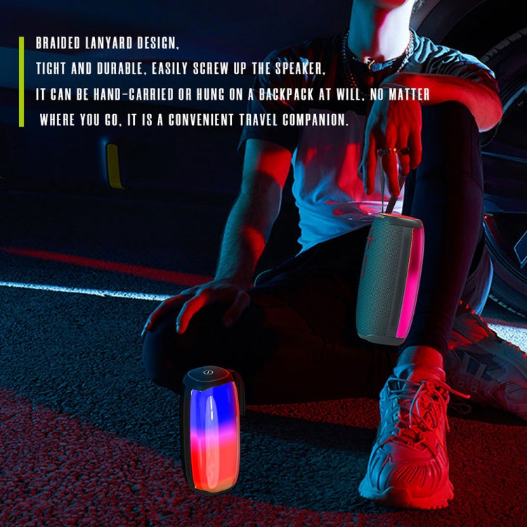 HOPESTAR P50 IPX6 Waterproof Outdoor Portable RGB Light Bluetooth Speaker(Grey) - Waterproof Speaker by HOPESTAR | Online Shopping UK | buy2fix