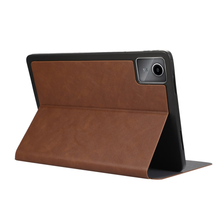 For Lenovo Tab M11 / Xiaoxin Pad 11 2024 Simple Crazy Horse Leather Tablet Case(Brown) - Lenovo by buy2fix | Online Shopping UK | buy2fix