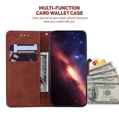For OnePlus 13 Geometric Embossed Leather Phone Case(Brown) - OnePlus Cases by buy2fix | Online Shopping UK | buy2fix