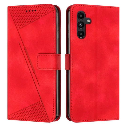For Samsung Galaxy S24+ Dream Triangle Leather Phone Case with Long Lanyard(Red)