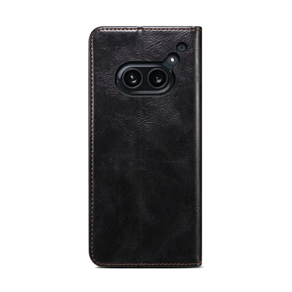 For Nothing Phone 2A Oil Wax Crazy Horse Texture Leather Phone Case(Black) - Nothing Cases by buy2fix | Online Shopping UK | buy2fix