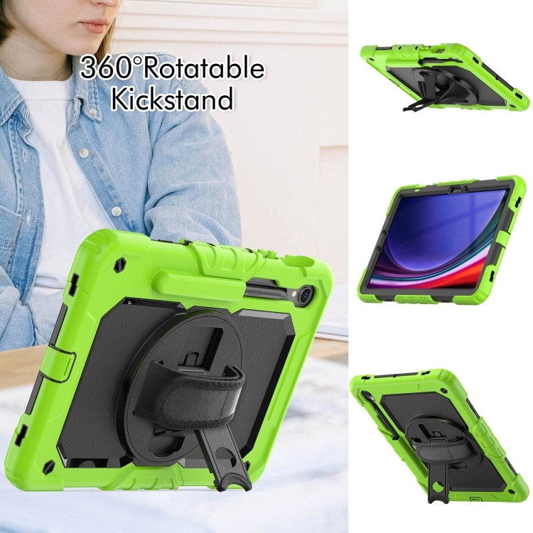 For Samsung Galaxy Tab S8 / S7 Silicone Hybrid PC Tablet Protective Case(Yellow Green+Black) - Galaxy Tab S8 Cases by buy2fix | Online Shopping UK | buy2fix