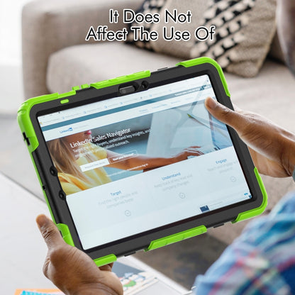 For Samsung Galaxy Tab S8 / S7 Silicone Hybrid PC Tablet Protective Case(Yellow Green+Black) - Galaxy Tab S8 Cases by buy2fix | Online Shopping UK | buy2fix