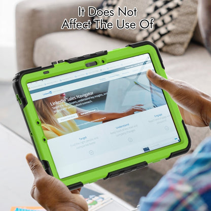 For Samsung Galaxy Tab S8 / S7 Silicone Hybrid PC Tablet Protective Case(Black+Yellow Green) - Galaxy Tab S8 Cases by buy2fix | Online Shopping UK | buy2fix
