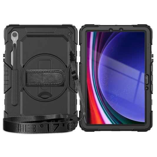 For Samsung Galaxy Tab S9 / S9 FE Silicone Hybrid PC Tablet Protective Case(Black) - Galaxy Tab S9 Cases by buy2fix | Online Shopping UK | buy2fix