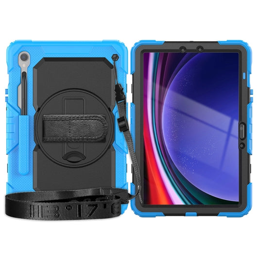 For Samsung Galaxy Tab S9 / S9 FE Silicone Hybrid PC Tablet Protective Case(Light Blue+Black) - Galaxy Tab S9 Cases by buy2fix | Online Shopping UK | buy2fix
