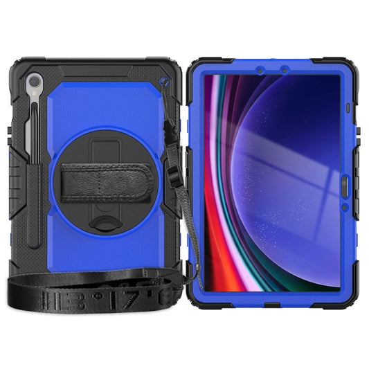 For Samsung Galaxy Tab S9 / S9 FE Silicone Hybrid PC Tablet Protective Case(Black+Dark Blue) - Galaxy Tab S9 Cases by buy2fix | Online Shopping UK | buy2fix
