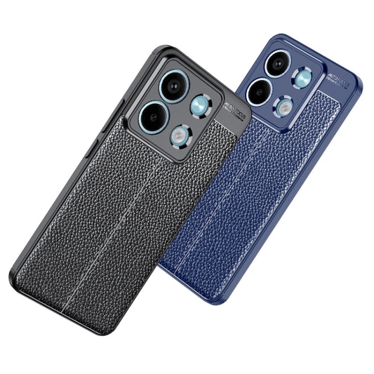 For Xiaomi Redmi Note 13 Litchi Texture Shockproof TPU Phone Case(Black) - Xiaomi Cases by buy2fix | Online Shopping UK | buy2fix