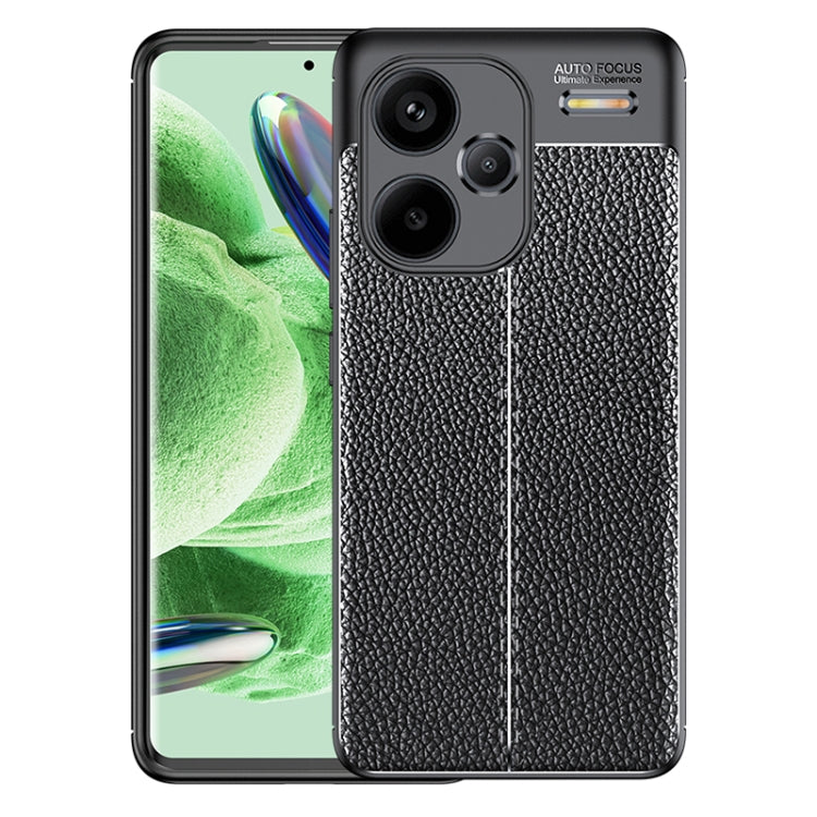 For Xiaomi Redmi Note 13 Pro+ Litchi Texture Shockproof TPU Phone Case(Black) - Xiaomi Cases by buy2fix | Online Shopping UK | buy2fix