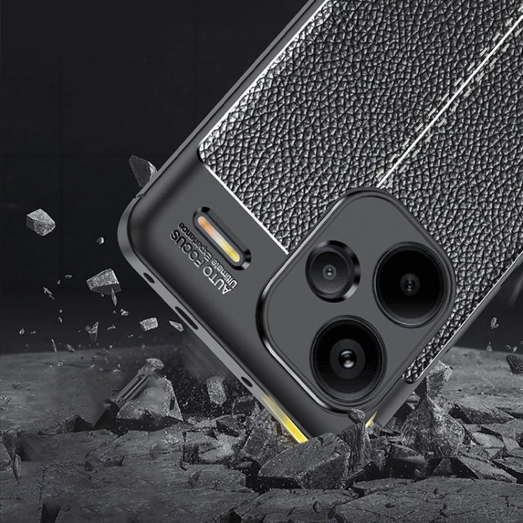 For Xiaomi Redmi Note 13 Pro+ Litchi Texture Shockproof TPU Phone Case(Black) - Xiaomi Cases by buy2fix | Online Shopping UK | buy2fix