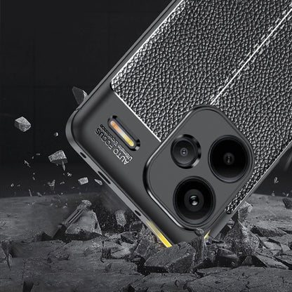 For Xiaomi Redmi Note 13 Pro+ Litchi Texture Shockproof TPU Phone Case(Black) - Xiaomi Cases by buy2fix | Online Shopping UK | buy2fix