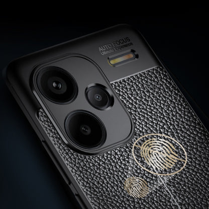For Xiaomi Redmi Note 13 Pro+ Litchi Texture Shockproof TPU Phone Case(Black) - Xiaomi Cases by buy2fix | Online Shopping UK | buy2fix