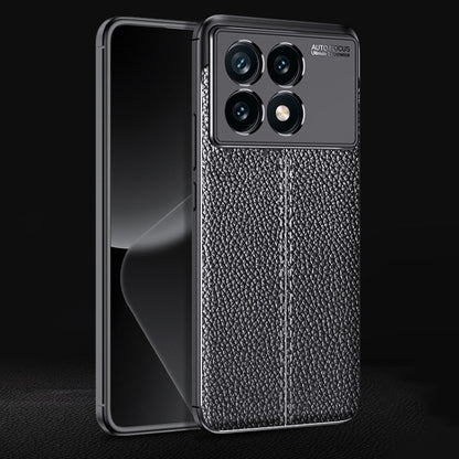 For Xiaomi Redmi K70 Litchi Texture Shockproof TPU Phone Case(Black) - Xiaomi Cases by buy2fix | Online Shopping UK | buy2fix