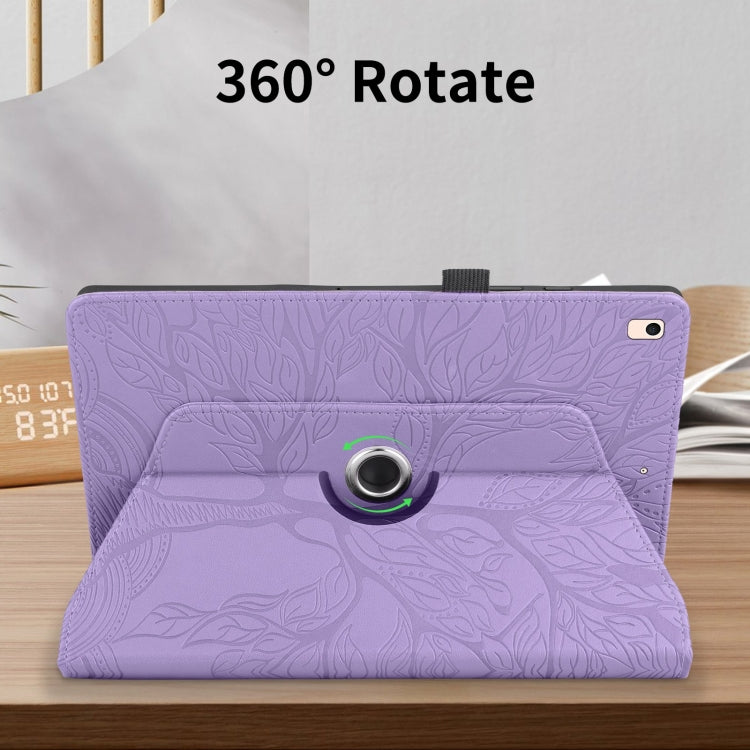 For iPad Air / Air 2 / 9.7 2017 / 2018 Tree Life Embossed Rotation Leather Smart Tablet Case(Purple) - iPad 9.7 (2018) & (2017) Cases by buy2fix | Online Shopping UK | buy2fix