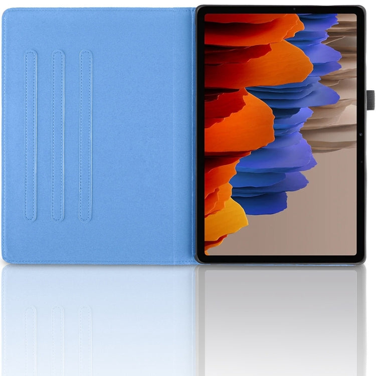 For Samsung Galaxy Tab S10+ / S9+ / S8+ Tree Life Embossed Rotation Leather Tablet Case(Blue) by buy2fix