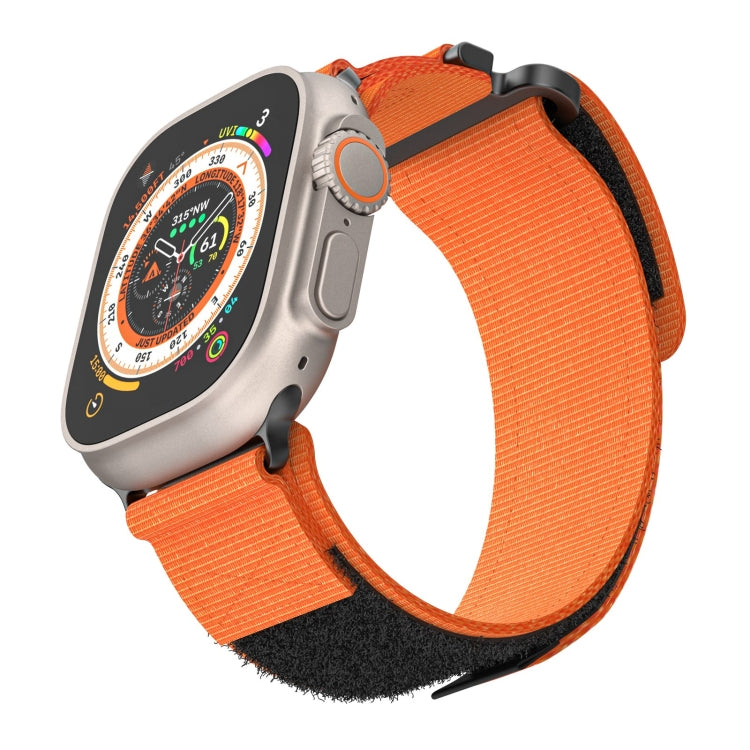 For Apple Watch Ultra 49mm AW Nylon Two-Section Watch Band(Orange) by buy2fix