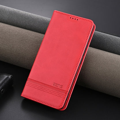 For OPPO Reno12 Pro Global AZNS Magnetic Calf Texture Flip Leather Phone Case(Red) - OPPO Cases by AZNS | Online Shopping UK | buy2fix