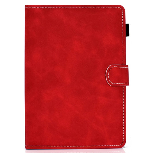 For 7 inch Tablet PC Universal Cowhide Texture Horizontal Flip Leather Case with Holder & Card Slots & Pen Slot(Red) - 7 inch by buy2fix | Online Shopping UK | buy2fix