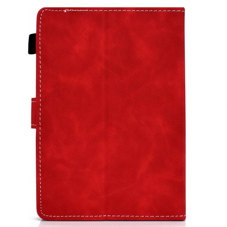 For 7 inch Tablet PC Universal Cowhide Texture Horizontal Flip Leather Case with Holder & Card Slots & Pen Slot(Red) - 7 inch by buy2fix | Online Shopping UK | buy2fix