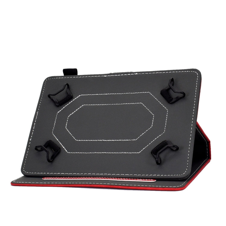 For 7 inch Tablet PC Universal Cowhide Texture Horizontal Flip Leather Case with Holder & Card Slots & Pen Slot(Red) - 7 inch by buy2fix | Online Shopping UK | buy2fix
