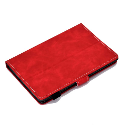 For 7 inch Tablet PC Universal Cowhide Texture Horizontal Flip Leather Case with Holder & Card Slots & Pen Slot(Red) - 7 inch by buy2fix | Online Shopping UK | buy2fix
