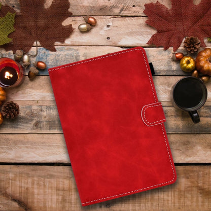 For 7 inch Tablet PC Universal Cowhide Texture Horizontal Flip Leather Case with Holder & Card Slots & Pen Slot(Red) - 7 inch by buy2fix | Online Shopping UK | buy2fix