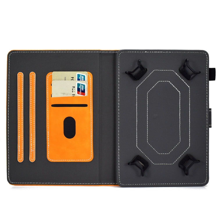 For 8 inch Tablet PC Universal Cowhide Texture Horizontal Flip Leather Case with Holder & Card Slots & Pen Slot(Khaki) - 8 inch by buy2fix | Online Shopping UK | buy2fix