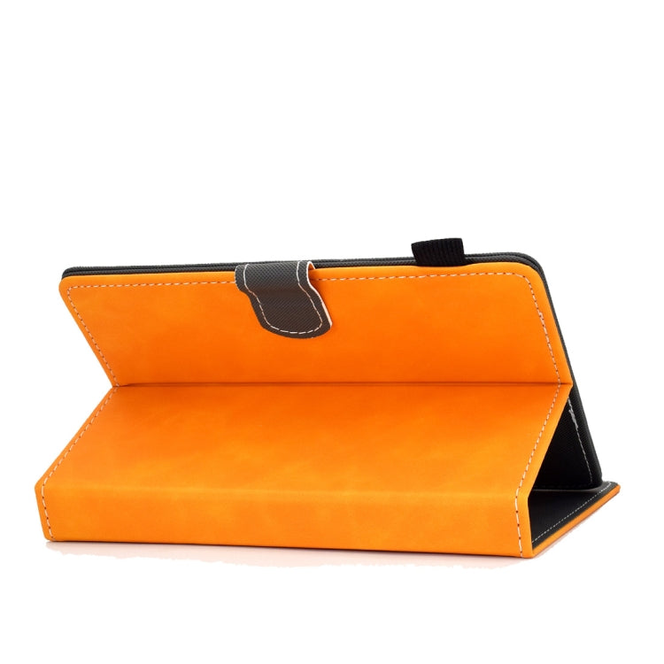 For 8 inch Tablet PC Universal Cowhide Texture Horizontal Flip Leather Case with Holder & Card Slots & Pen Slot(Khaki) - 8 inch by buy2fix | Online Shopping UK | buy2fix