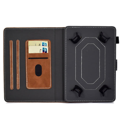 For 8 inch Tablet PC Universal Cowhide Texture Horizontal Flip Leather Case with Holder & Card Slots & Pen Slot(Brown) - 8 inch by buy2fix | Online Shopping UK | buy2fix