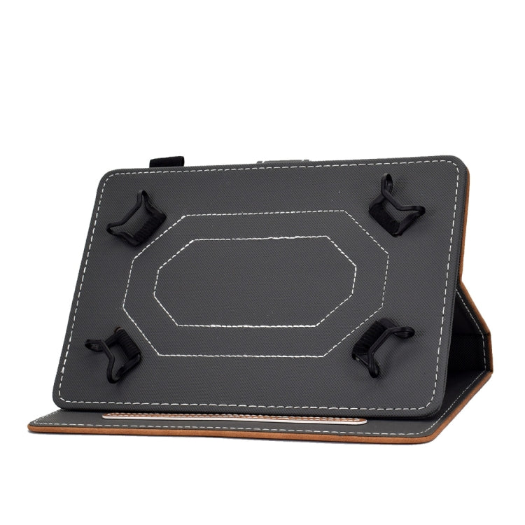 For 8 inch Tablet PC Universal Cowhide Texture Horizontal Flip Leather Case with Holder & Card Slots & Pen Slot(Brown) - 8 inch by buy2fix | Online Shopping UK | buy2fix