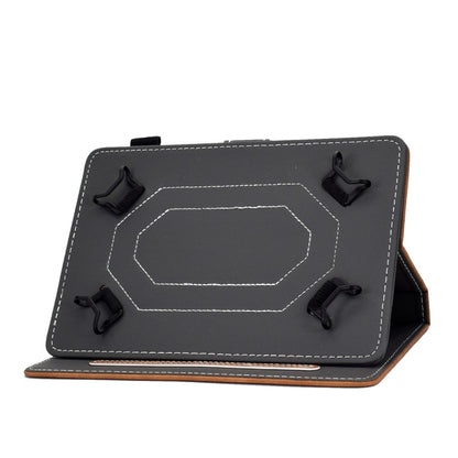 For 8 inch Tablet PC Universal Cowhide Texture Horizontal Flip Leather Case with Holder & Card Slots & Pen Slot(Brown) - 8 inch by buy2fix | Online Shopping UK | buy2fix