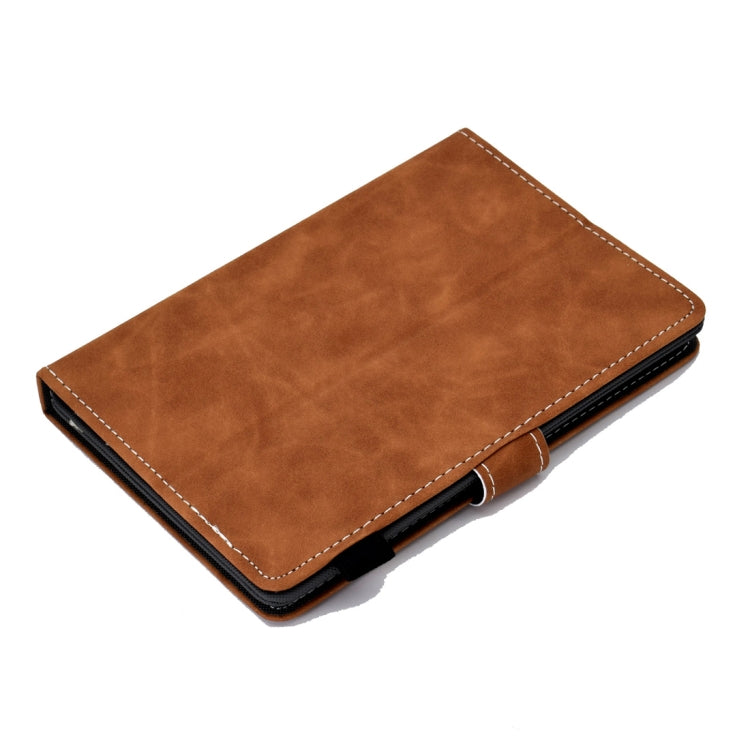 For 8 inch Tablet PC Universal Cowhide Texture Horizontal Flip Leather Case with Holder & Card Slots & Pen Slot(Brown) - 8 inch by buy2fix | Online Shopping UK | buy2fix