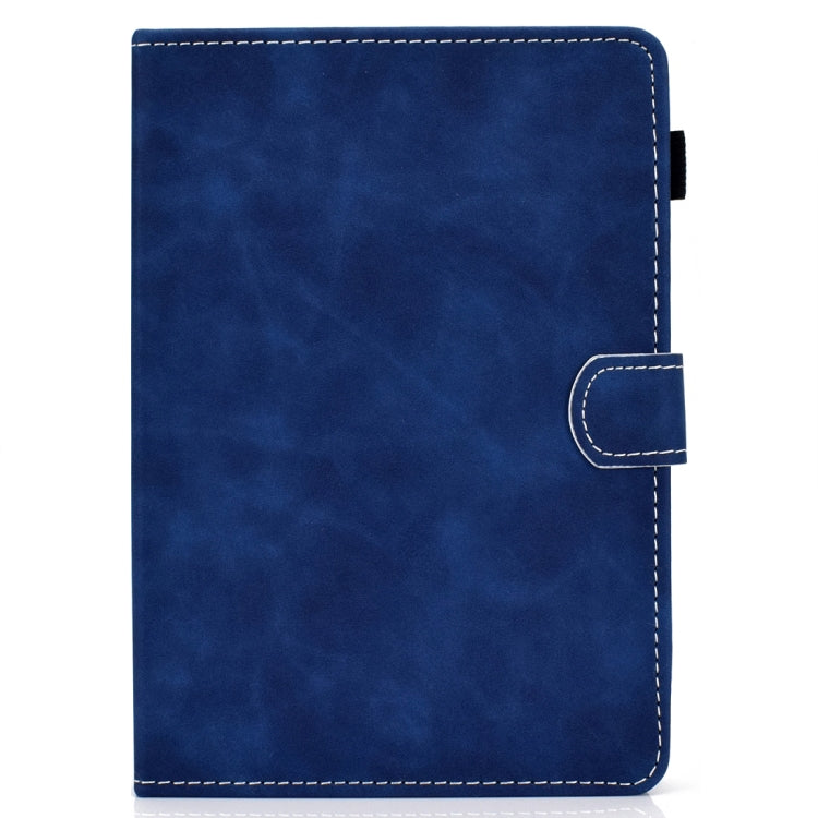 For 10 inch Tablet PC Universal Cowhide Texture Horizontal Flip Leather Case with Holder & Card Slots & Pen Slot(Blue) - 8 inch by buy2fix | Online Shopping UK | buy2fix