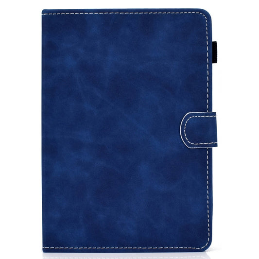 For 10 inch Tablet PC Universal Cowhide Texture Horizontal Flip Leather Case with Holder & Card Slots & Pen Slot(Blue) - 8 inch by buy2fix | Online Shopping UK | buy2fix