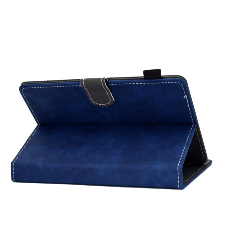 For 10 inch Tablet PC Universal Cowhide Texture Horizontal Flip Leather Case with Holder & Card Slots & Pen Slot(Blue) - 8 inch by buy2fix | Online Shopping UK | buy2fix