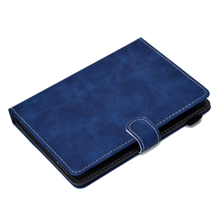 For 10 inch Tablet PC Universal Cowhide Texture Horizontal Flip Leather Case with Holder & Card Slots & Pen Slot(Blue) - 8 inch by buy2fix | Online Shopping UK | buy2fix