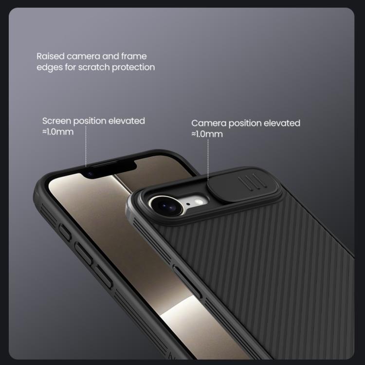 For iPhone 16e NILLKIN CamShield Pro PC Phone Case(Black) - iPhone 16e Cases by NILLKIN | Online Shopping UK | buy2fix