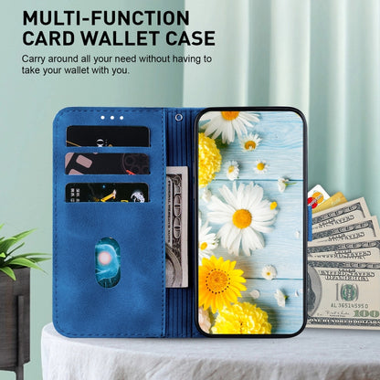 For Google Pixel 9 Lily Embossed Leather Phone Case(Dark Blue) by buy2fix
