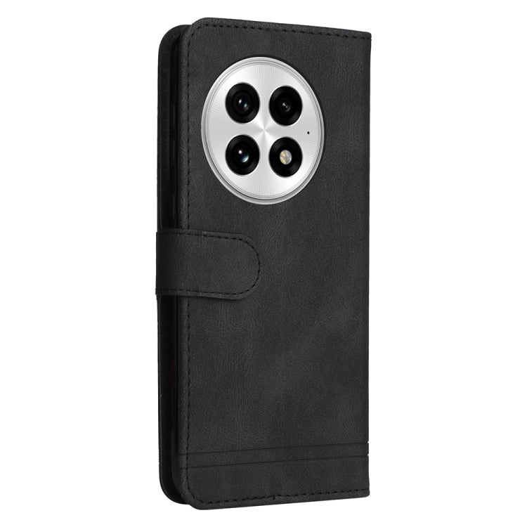 For OnePlus 13 Skin Feel Life Tree Metal Button Leather Phone Case(Black) - OnePlus Cases by buy2fix | Online Shopping UK | buy2fix