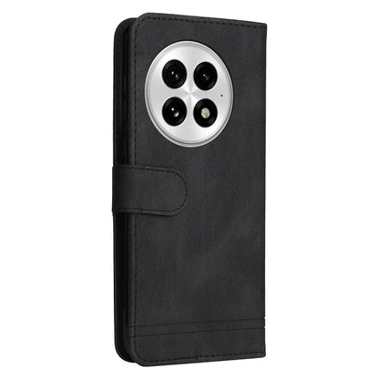 For OnePlus 13 Skin Feel Life Tree Metal Button Leather Phone Case(Black) - OnePlus Cases by buy2fix | Online Shopping UK | buy2fix