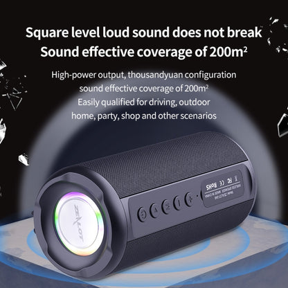 Zealot S46 TWS Portable Wireless Bluetooth Speaker with Colorful Light(Black) - Desktop Speaker by ZEALOT | Online Shopping UK | buy2fix