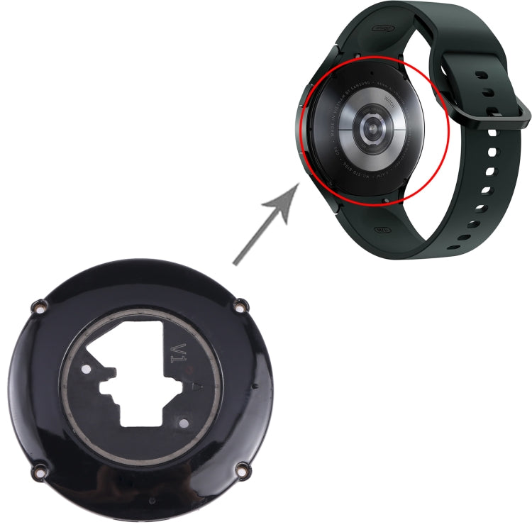 Original Rear Housing Cover For Samsung Galaxy Watch4 44mm SM-R870(Black) - Other Parts by buy2fix | Online Shopping UK | buy2fix