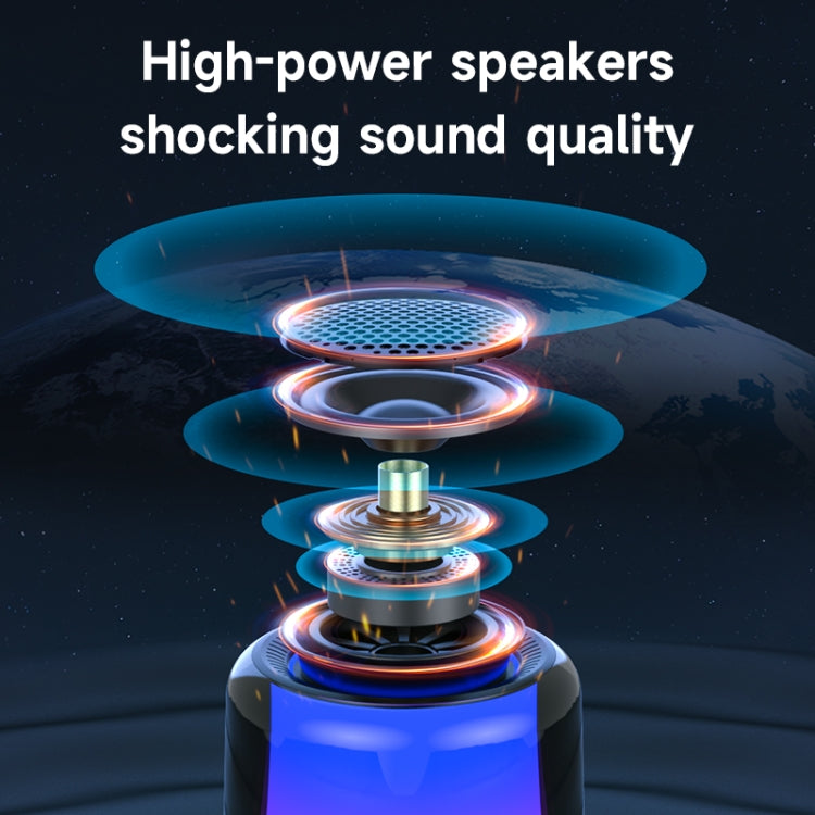 Zealot S66 Portable RGB Light Wireless Bluetooth Speaker Outdoor Subwoofer(Black) - Desktop Speaker by ZEALOT | Online Shopping UK | buy2fix