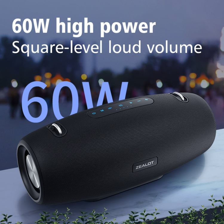 Zealot S67 60W High Power Portable Wireless Bluetooth Speaker(Black) - Desktop Speaker by ZEALOT | Online Shopping UK | buy2fix
