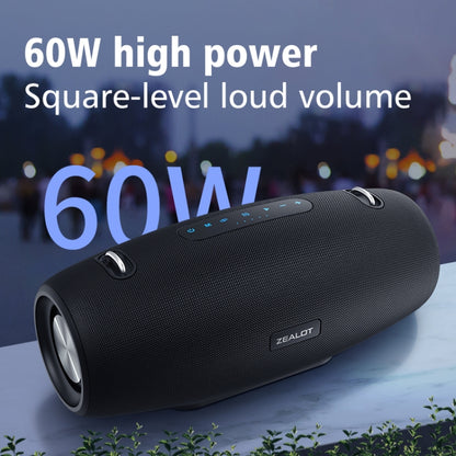 Zealot S67 60W High Power Portable Wireless Bluetooth Speaker(Black) - Desktop Speaker by ZEALOT | Online Shopping UK | buy2fix